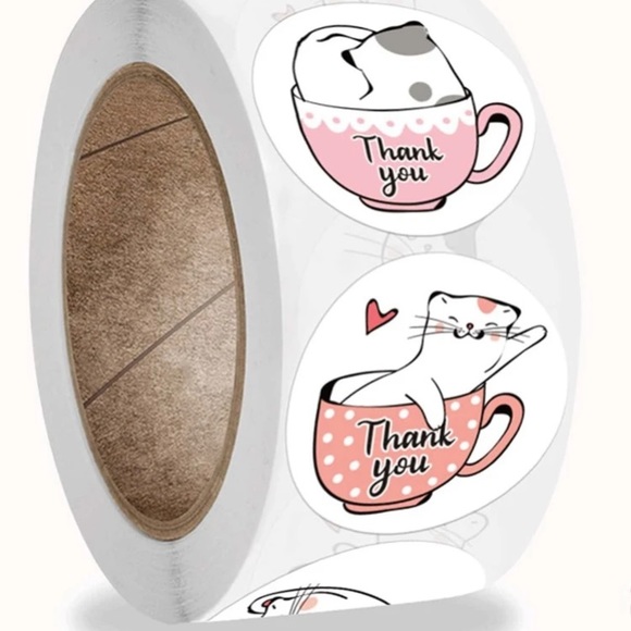 Other - 4.9 ⭐️ 500 pcs Cartoon Cat Packaging Stickers